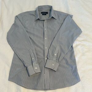 Mizzen + Main blue and white striped shirt